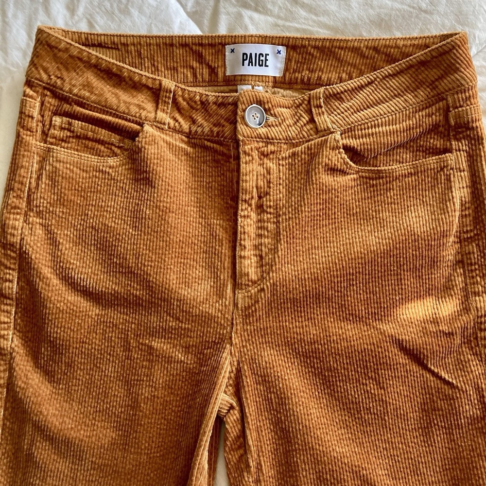 Paige Hoxton Ankle Skinny Corduroy Pants Marigold Womens 29 Fall Boho Indie EUC - Picture 4 of 16